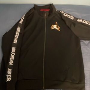 Air Jordan Track Jacket Black/White/Gold Size XXL